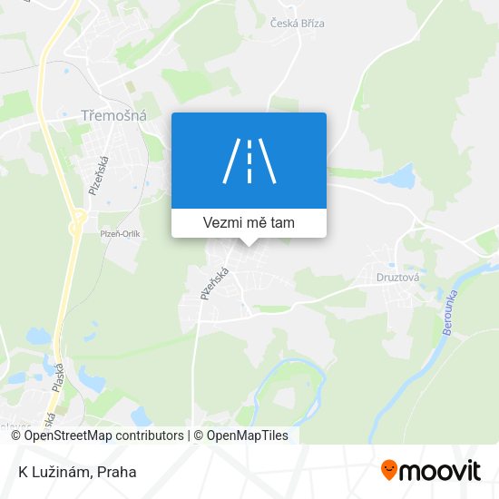 K Lužinám mapa