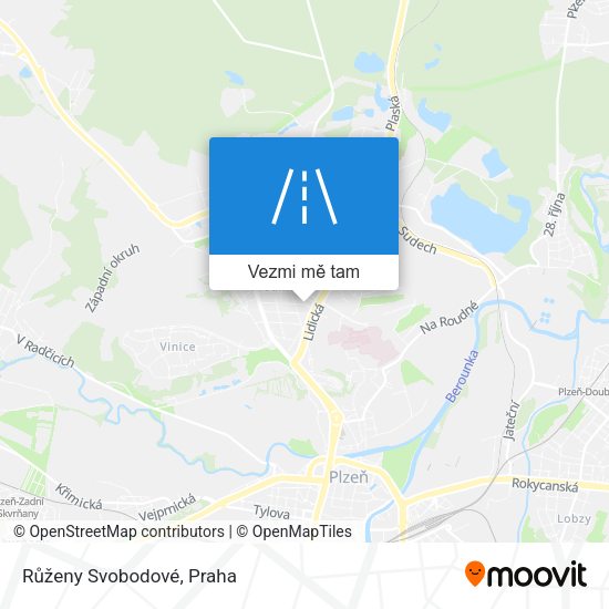 Růženy Svobodové mapa