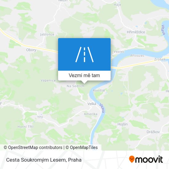 Cesta Soukromým Lesem mapa