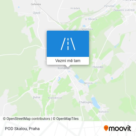 POD Skalou mapa