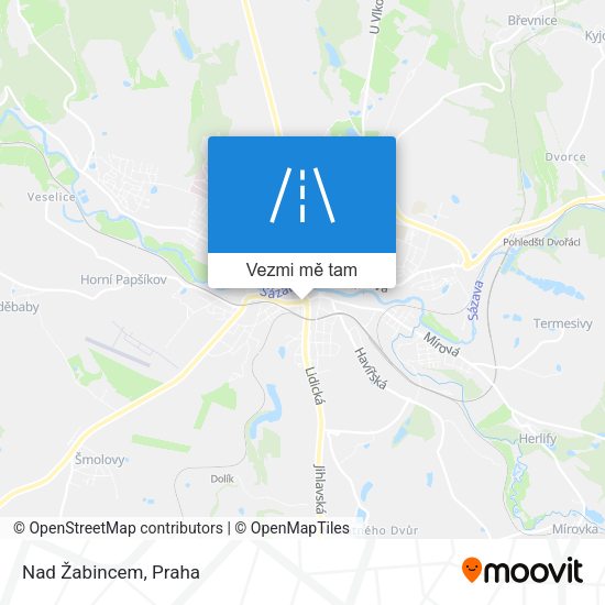 Nad Žabincem mapa