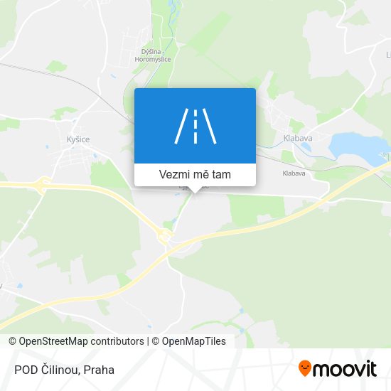 POD Čilinou mapa