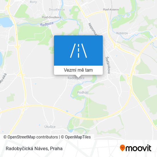 Radobyčická Náves mapa