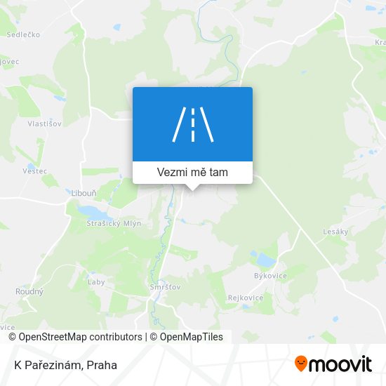 K Pařezinám mapa