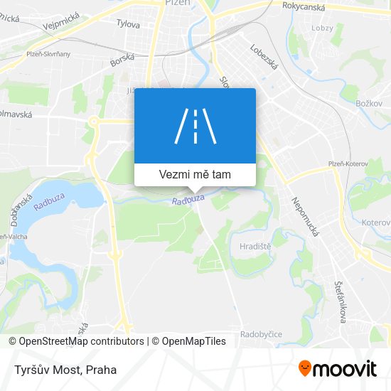 Tyršův Most mapa