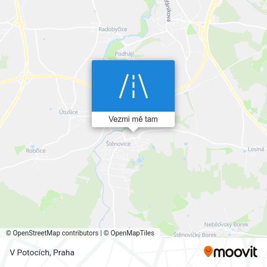V Potocích mapa