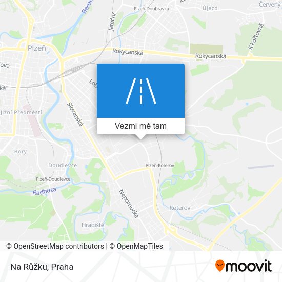 Na Růžku mapa