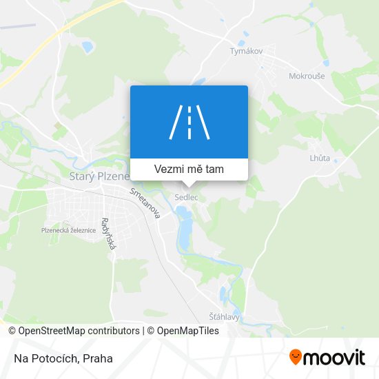 Na Potocích mapa
