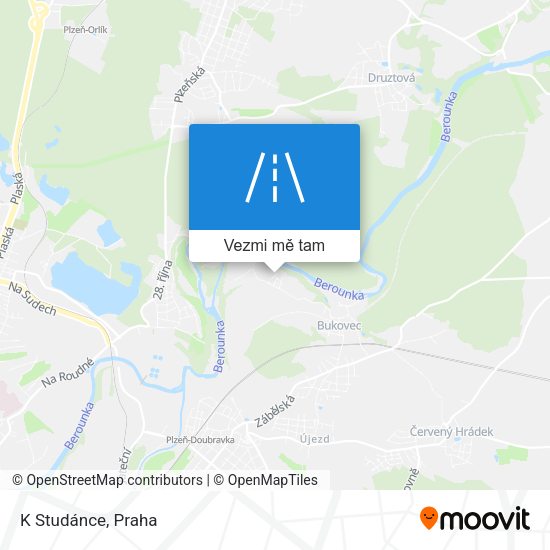 K Studánce mapa