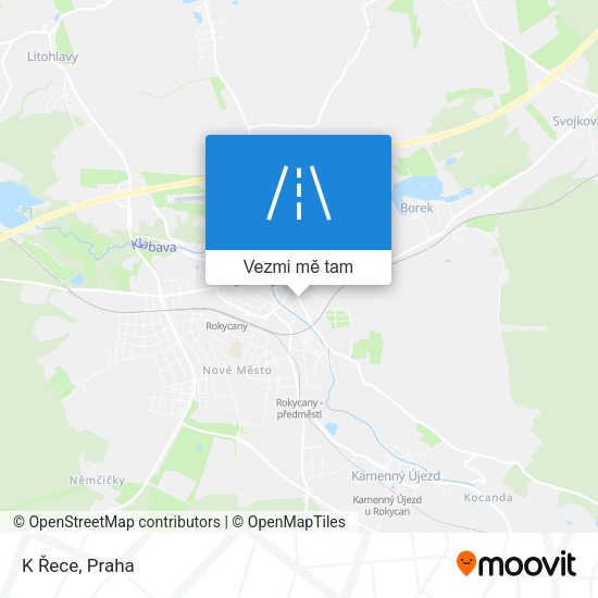 K Řece mapa