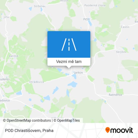 POD Chrastišovem mapa