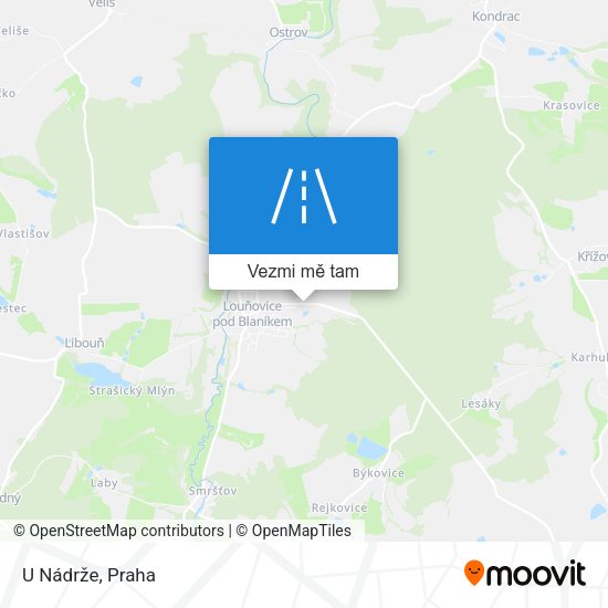 U Nádrže mapa
