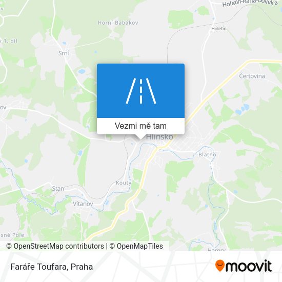 Faráře Toufara mapa