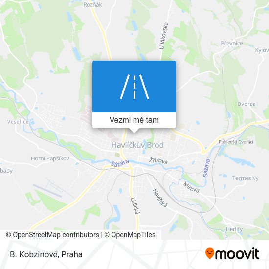 B. Kobzinové mapa