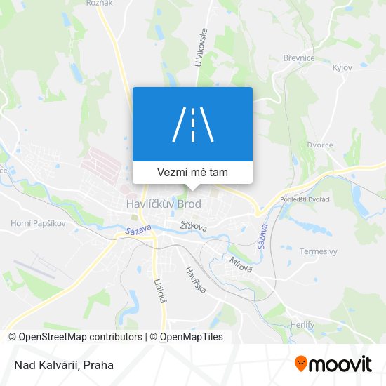 Nad Kalvárií mapa