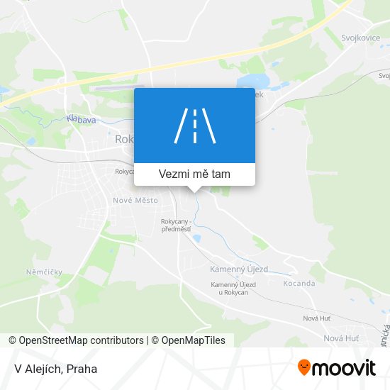 V Alejích mapa