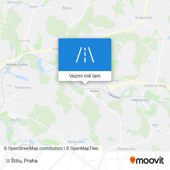 U Štítu mapa