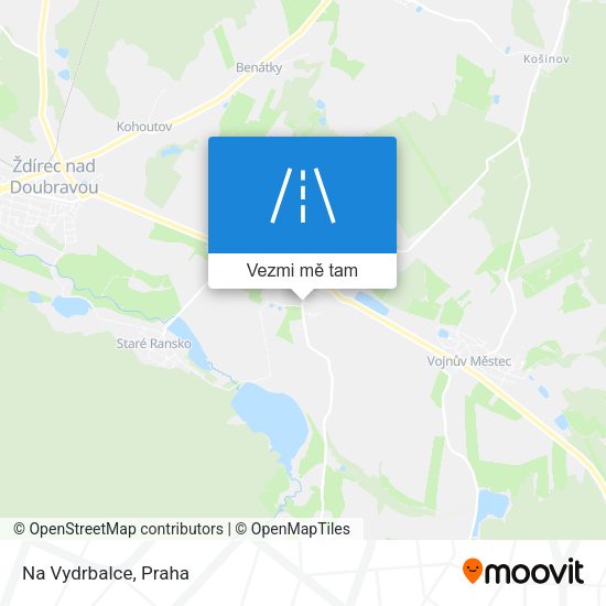 Na Vydrbalce mapa