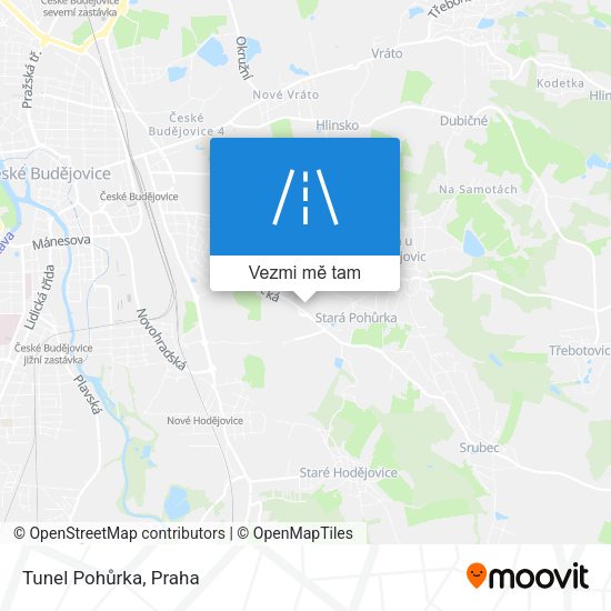 Tunel Pohůrka mapa