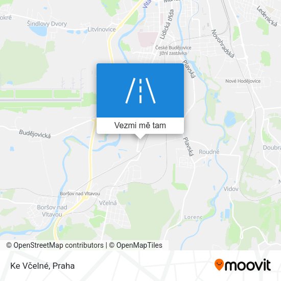 Ke Včelné mapa
