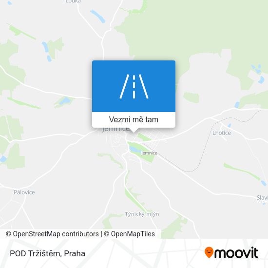 POD Tržištěm mapa