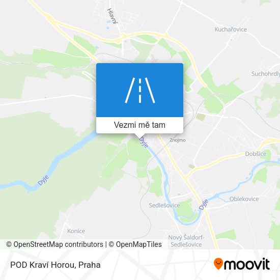 POD Kraví Horou mapa