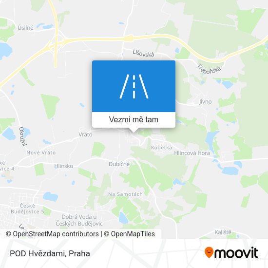 POD Hvězdami mapa