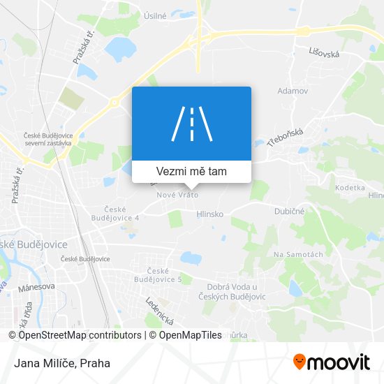 Jana Milíče mapa
