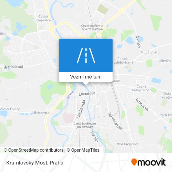 Krumlovský Most mapa