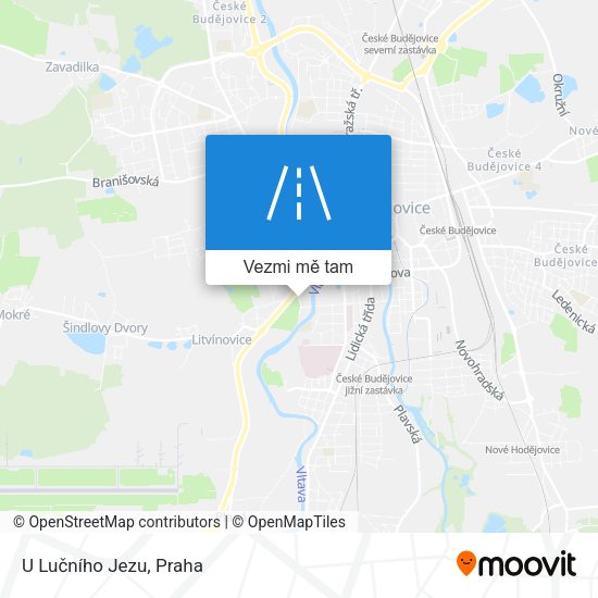 U Lučního Jezu mapa