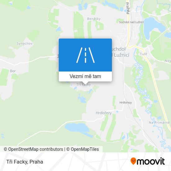 Tři Facky mapa
