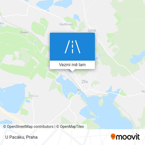 U Pacáku mapa