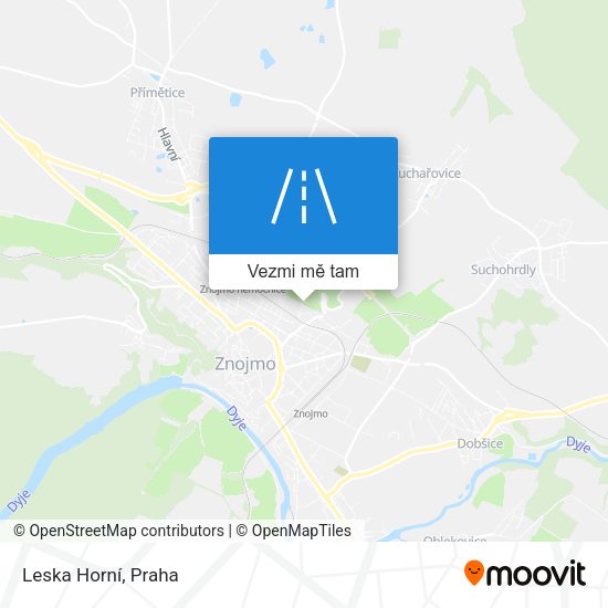 Leska Horní mapa