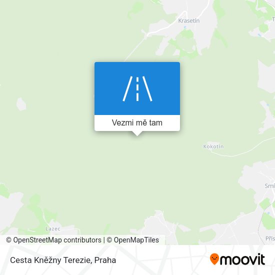 Cesta Kněžny Terezie mapa
