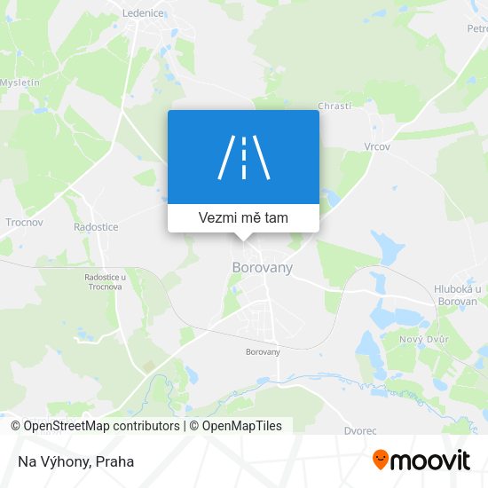 Na Výhony mapa