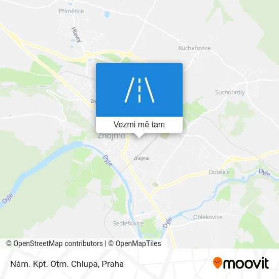 Nám. Kpt. Otm. Chlupa mapa