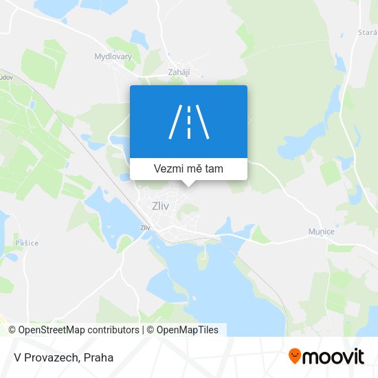 V Provazech mapa