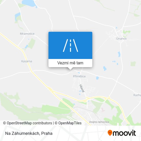 Na Záhumenkách mapa