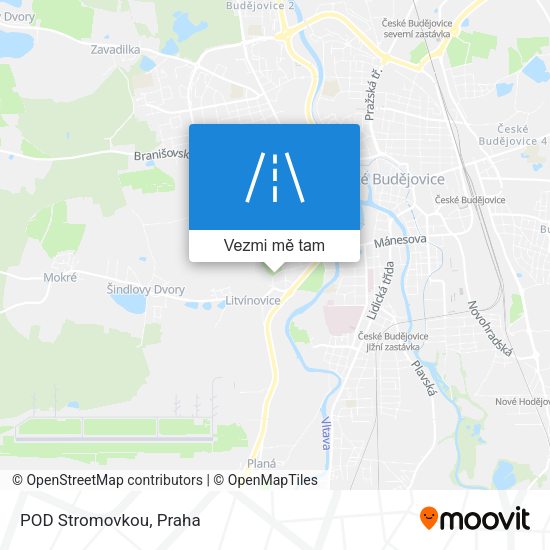 POD Stromovkou mapa