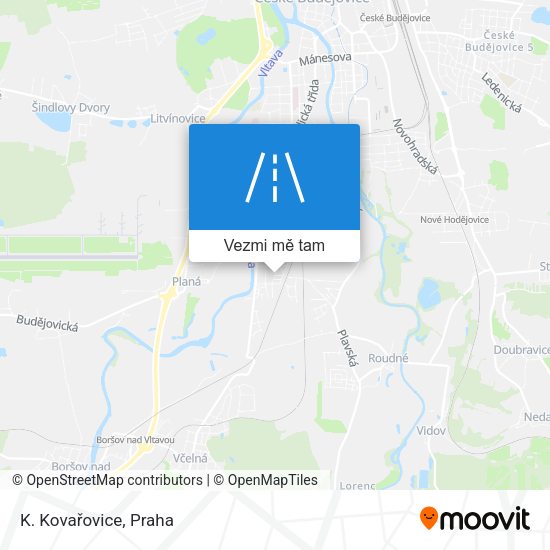 K. Kovařovice mapa