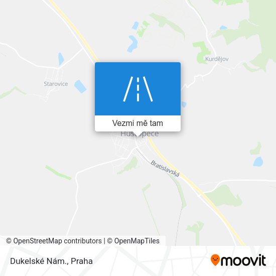 Dukelské Nám. mapa