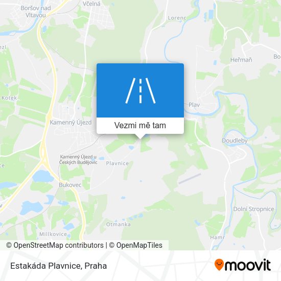 Estakáda Plavnice mapa