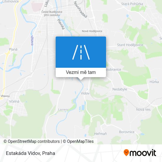 Estakáda Vidov mapa