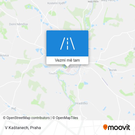 V Kaštanech mapa