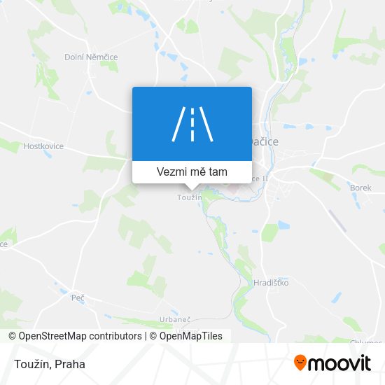 Toužín mapa