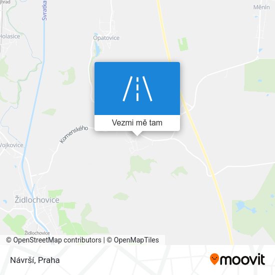 Návrší mapa