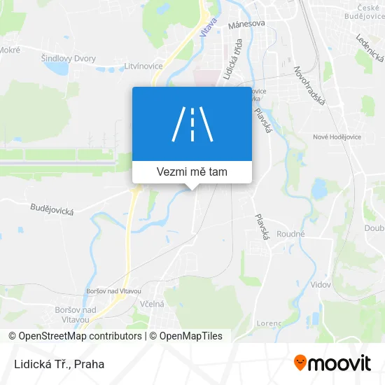 Lidická Tř. mapa