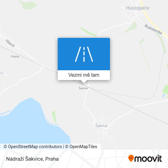Nádraží Šakvice mapa