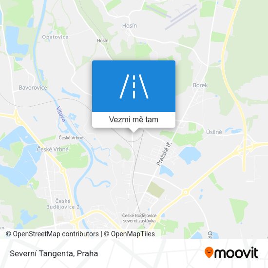 Severní Tangenta mapa