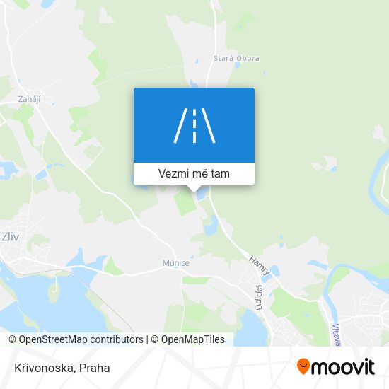 Křivonoska mapa
